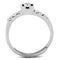 Jewelry Rings 3W751 Rhodium Brass Ring with AAA Grade CZ