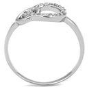 Jewelry Rings 3W756 Rhodium Brass Ring with AAA Grade CZ