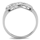 Jewelry Rings 3W757 Rhodium Brass Ring with AAA Grade CZ