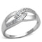 Jewelry Rings 3W763 Rhodium Brass Ring with AAA Grade CZ