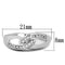 Jewelry Rings 3W763 Rhodium Brass Ring with AAA Grade CZ