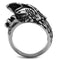 Men's Band Rings TK2515 Stainless Steel Ring with Epoxy in Jet