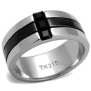 Men's Band Rings TK2516 Stainless Steel Ring with Top Grade Crystal