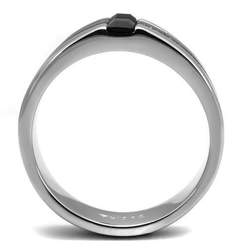 Men's Band Rings TK2516 Stainless Steel Ring with Top Grade Crystal