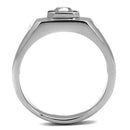 Men's Band Rings TK2518 Stainless Steel Ring with AAA Grade CZ