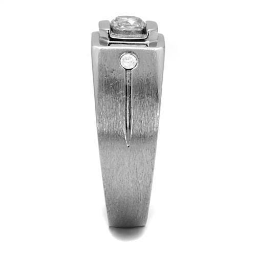 Men's Band Rings TK2518 Stainless Steel Ring with AAA Grade CZ