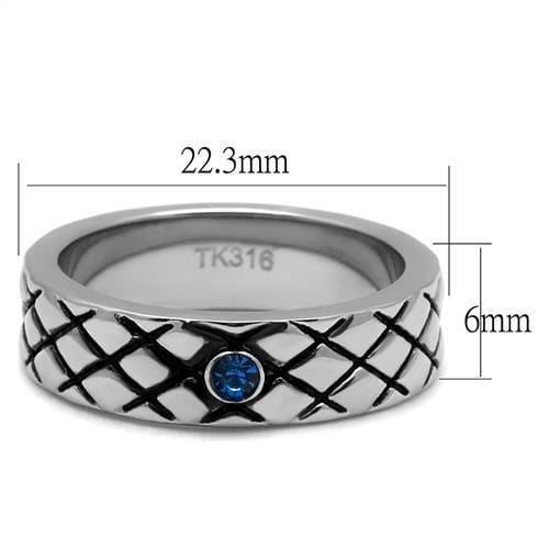 Men's Band Rings TK2565 Stainless Steel Ring with Top Grade Crystal