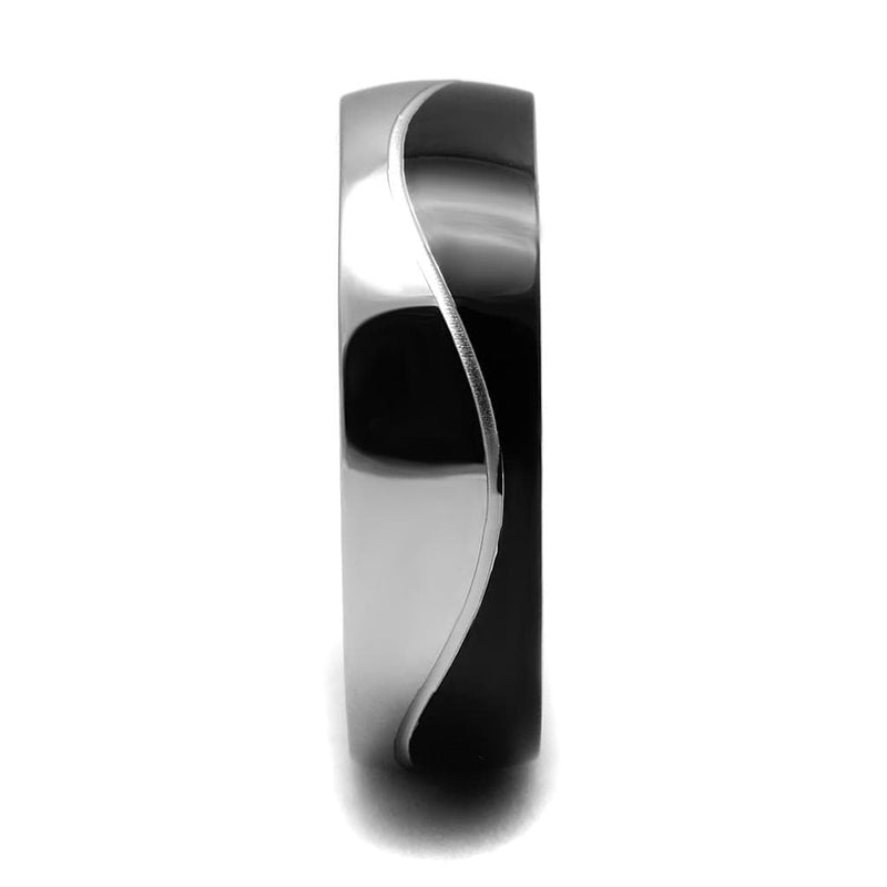 Men's Band Rings TK2567 Two-Tone Black - Stainless Steel Ring