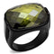 Men's Band Rings TK2639 Black - Stainless Steel Ring in Olivine color
