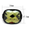 Men's Band Rings TK2639 Black - Stainless Steel Ring in Olivine color