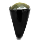 Men's Band Rings TK2639 Black - Stainless Steel Ring in Olivine color