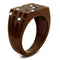 Men's Band Rings TK2664 Coffee light Stainless Steel Ring with Crystal