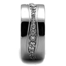 Silver Jewelry Rings Men's Band Rings TK2667 Stainless Steel Ring with AAA Grade CZ Alamode Fashion Jewelry Outlet