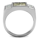 Men's Band Rings TK2784 No Plating Stainless Steel Ring with AAA Grade CZ