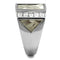 Men's Band Rings TK2784 No Plating Stainless Steel Ring with AAA Grade CZ