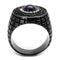 Silver Jewelry Rings Men's Band Rings TK2813 Light Black Stainless Steel Ring with Semi-Precious Alamode Fashion Jewelry Outlet