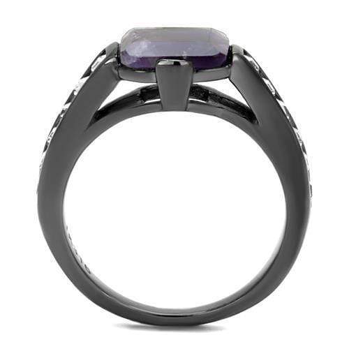 Men's Band Rings TK2832 Stainless Steel Ring with Precious Stone