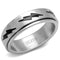 Men's Band Rings TK2926 Stainless Steel Ring with Epoxy in Jet