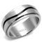 Men's Band Rings TK2929 Stainless Steel Ring with Epoxy in Jet