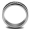 Men's Band Rings TK2930 Stainless Steel Ring with Epoxy in Jet