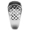 Men's Band Rings TK3016 Stainless Steel Ring with Synthetic in Jet