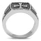 Men's Band Rings TK3045 Stainless Steel Ring with Epoxy in Jet