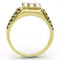 Men's Gold Band Rings TK765 Gold - Stainless Steel Ring with Crystal