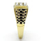 Men's Gold Band Rings TK765 Gold - Stainless Steel Ring with Crystal