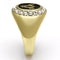 Men's Gold Band Rings TK766 Gold - Stainless Steel Ring with Crystal