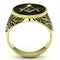 Men's Gold Band Rings TK768 Gold - Stainless Steel Ring with Crystal