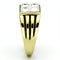 Men's Gold Band Rings TK769 Gold - Stainless Steel Ring with Crystal