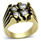 Men's Gold Band Rings TK772 Gold - Stainless Steel Ring with AAA Grade CZ