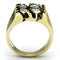 Men's Gold Band Rings TK772 Gold - Stainless Steel Ring with AAA Grade CZ