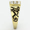 Men's Gold Band Rings TK774 Gold - Stainless Steel Ring with Crystal