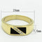 Men's Gold Band Rings TK775 Gold - Stainless Steel Ring with Crystal