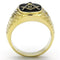 Silver Jewelry Rings Men's Gold Band Rings TK776 Gold - Stainless Steel Ring with Crystal Alamode Fashion Jewelry Outlet