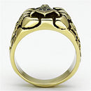 Men's Gold Band Rings TK778 Gold - Stainless Steel Ring