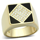 Men's Pinky Rings LO2608 Gold Brass Ring with AAA Grade CZ