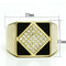 Men's Pinky Rings LO2608 Gold Brass Ring with AAA Grade CZ