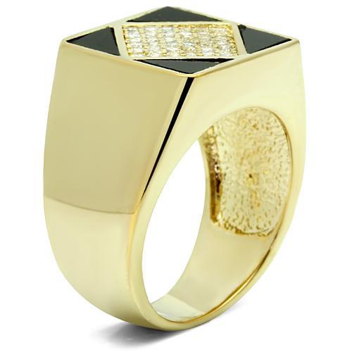 Men's Pinky Rings LO2608 Gold Brass Ring with AAA Grade CZ