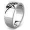 Men's Pinky Rings TK1800 Stainless Steel Ring with Epoxy in Jet