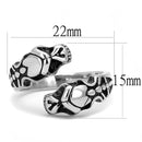 Men's Rings TK3276 Stainless Steel Ring with Epoxy in Jet