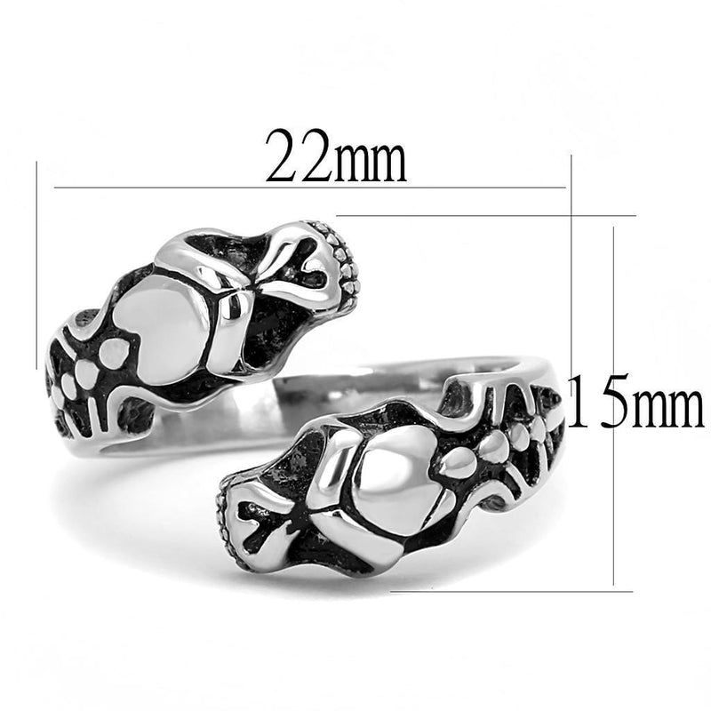 Men's Rings TK3276 Stainless Steel Ring with Epoxy in Jet