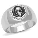 Men's Rings TK3277 Stainless Steel Ring with Epoxy in Jet