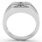 Men's Rings TK3279 Stainless Steel Ring with Epoxy in Jet