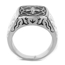 Men's Rings TK3460 Stainless Steel Ring with Epoxy in Jet