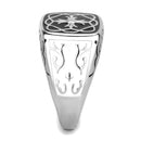 Men's Rings TK3460 Stainless Steel Ring with Epoxy in Jet