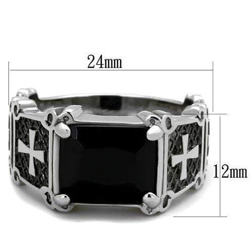 Men's Stainless Steel Rings TK2055 Stainless Steel Ring with Synthetic