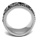 Silver Jewelry Rings Men's Stainless Steel Rings TK2233 Stainless Steel Ring with Epoxy Alamode Fashion Jewelry Outlet