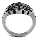 Silver Jewelry Rings Men's Stainless Steel Rings TK2320 Stainless Steel Ring with Epoxy Alamode Fashion Jewelry Outlet